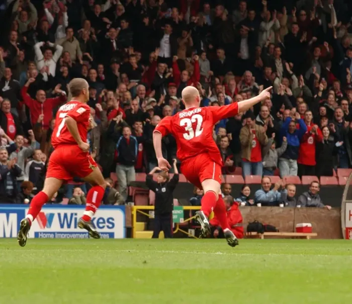 Framed Print : Steve Brooker's Euphoric Moment: A Celebration in Action (04-05)