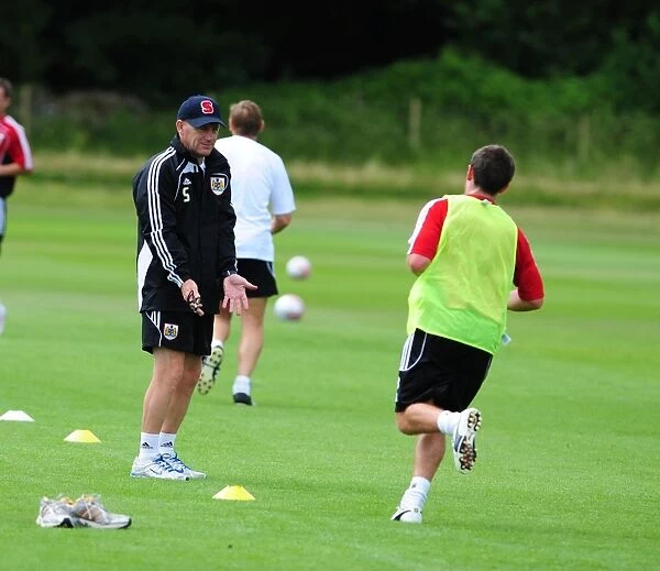 Steve Coppell Leading Bristol City FC at Pre-Season Training