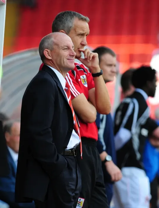 Framed Print : Steve Coppell Leads Bristol City Against Blackpool in Championship Clash at Ashton Gate, 2010 Framed Print : Steve Coppell Leads Bristol City Against Blackpool in Championship Clash at Ashton Gate, 2010