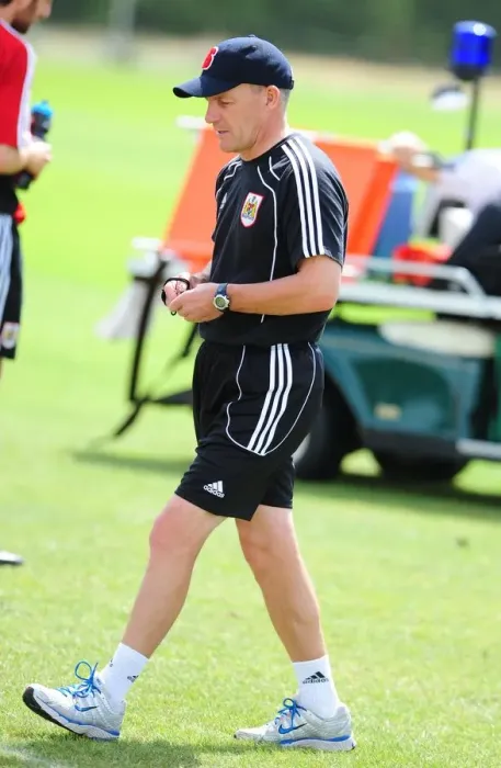 Framed Print : Steve Coppell: The Mastermind of Bristol City's Pre-Season Training Framed Print : Steve Coppell: The Mastermind of Bristol City's Pre-Season Training