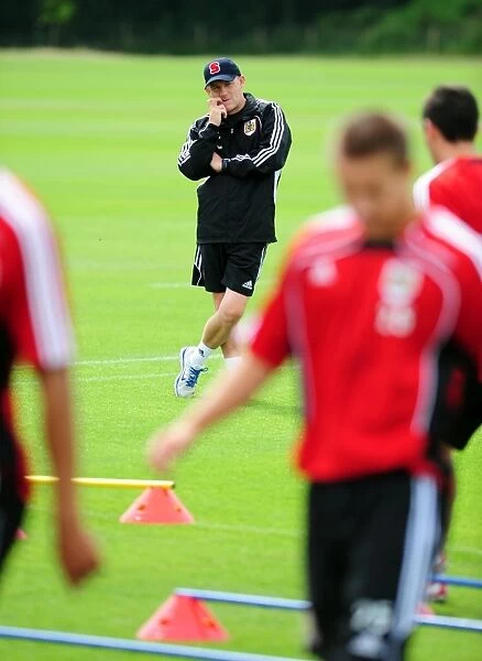 Steve Coppell Overseeing Championship Pre-Season Training with Bristol City FC