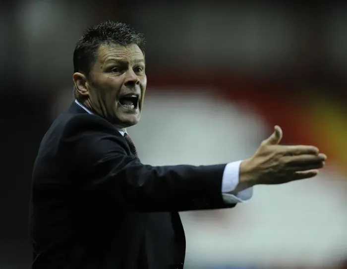 Framed Print : Steve Cotterill Gives Instructions: Bristol City vs AFC Wimbledon, Johnstone's Paint Trophy