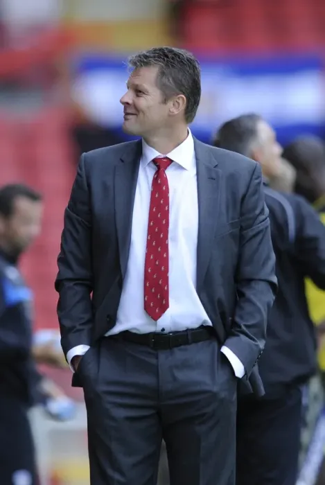 Framed Print : Steve Cotterill Grins as Bristol City Takes on Colchester United Framed Print : Steve Cotterill Grins as Bristol City Takes on Colchester United