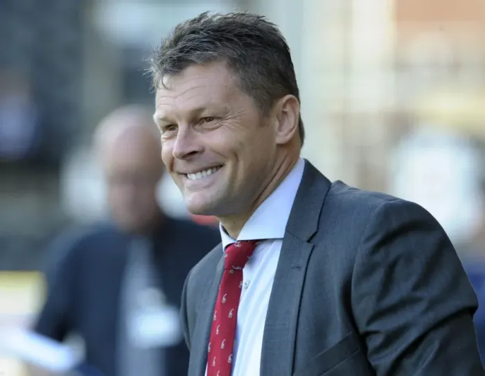 Framed Print : Steve Cotterill Grins as Bristol City Takes on Notts County, Sky Bet League One (August 2014)