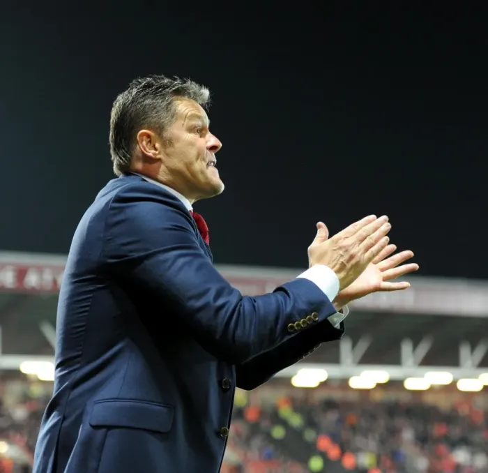 Framed Print : Steve Cotterill Guides Bristol City Against Nottingham Forest in Sky Bet Championship (October 16, 2015)