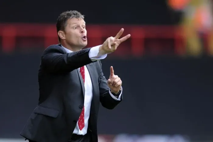 Framed Print : Steve Cotterill Guides Bristol City in Sky Bet League One Battle Against Scunthorpe United, 2014