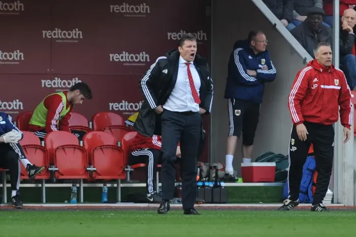 Framed Print : Steve Cotterill Guides Bristol City in Sky Bet League One Clash at Rotherham United