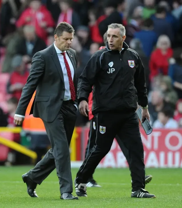 Framed Print : Steve Cotterill and John Pemberton: Driving Force Behind Bristol City's Sky Bet League One Campaign (2014)