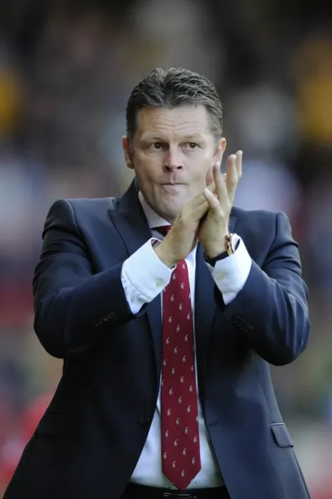 Framed Print : Steve Cotterill Leads Bristol City in Capital One Cup Clash Against Oxford United