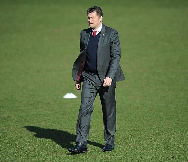 Steve Cotterill Leads Out Bristol City Against Crawley Town, Sky Bet League One (Mar 7, 2015)