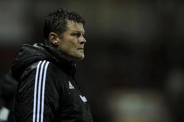 Steve Cotterill Leads Bristol City on the Field against Coventry City, February 2014