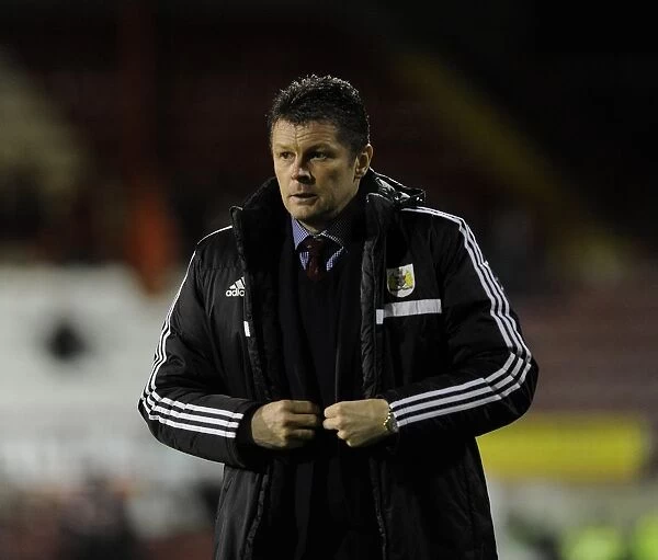 Steve Cotterill Leads Bristol City at Griffin Park, 2014 - Football Manager in Action