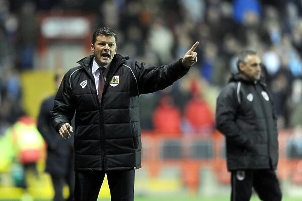 Steve Cotterill Leads Bristol City in Johnstones Paint Trophy Match Against Coventry City, December 2014