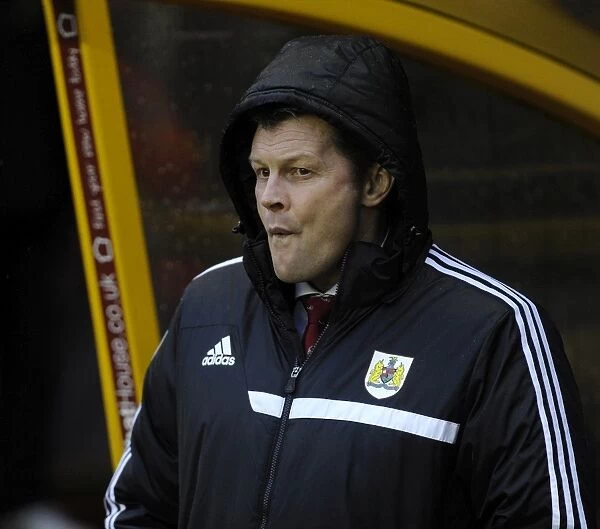 Steve Cotterill Leads Bristol City at Molineux Against Wolverhampton Wanderers, 2014