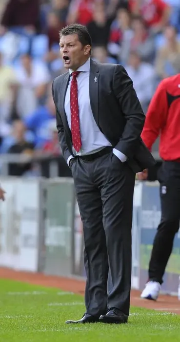 Framed Print : Steve Cotterill Leads Bristol City in Sky Bet League One Clash at Ricoh Arena, October 2014
