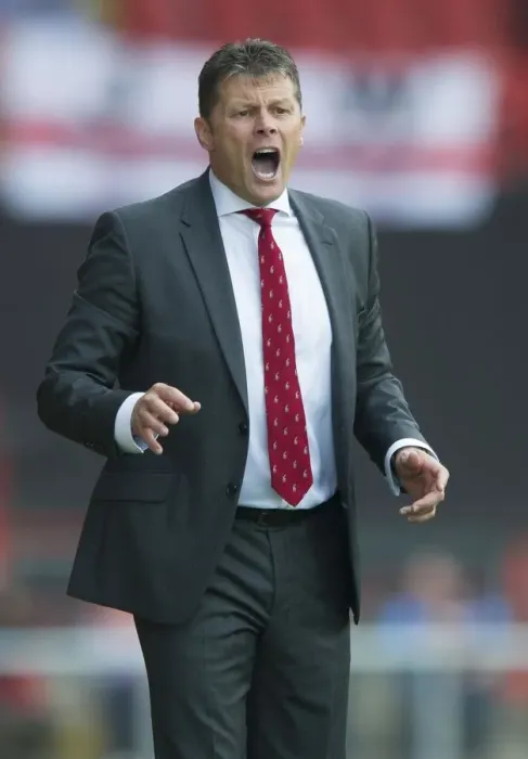 Framed Print : Steve Cotterill Leads Bristol City in Sky Bet League One Clash Against Scunthorpe United, September 2014