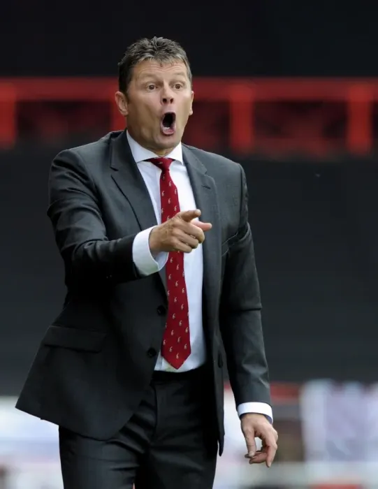 Framed Print : Steve Cotterill Leads Bristol City in Sky Bet League One Clash Against Scunthorpe United, 2014