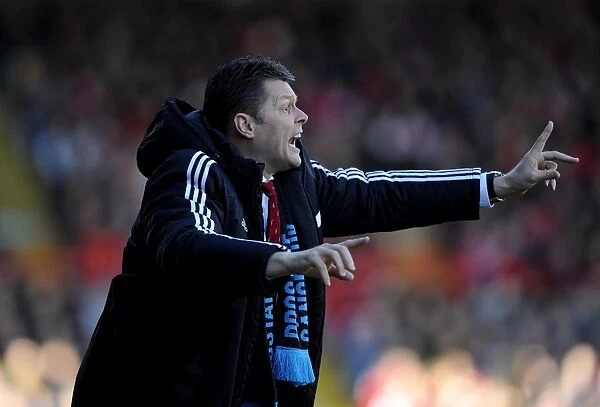 Steve Cotterill Leads Bristol City Against Swindon Town in Sky Bet League One, March 2014 - Football Match Image (Bristol City v Swindon Town)