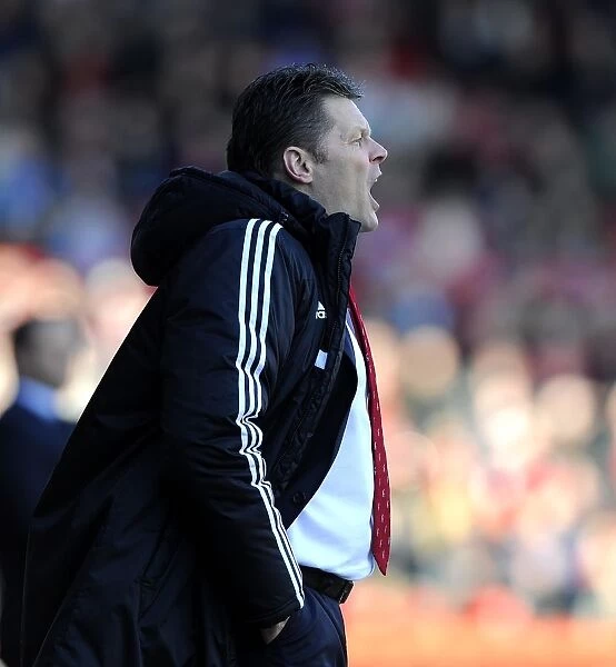 Steve Cotterill Leads Bristol City Against Swindon Town in Sky Bet League One, March 2014 - Football Match Image
