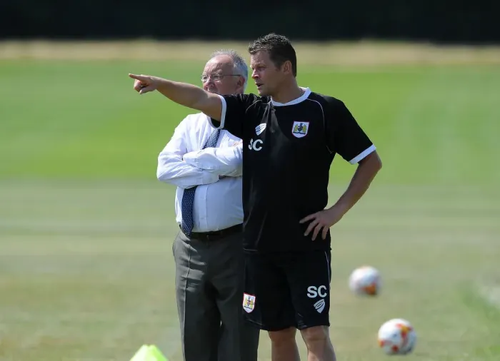 Framed Print : Steve Cotterill Leads Bristol City Training Session, July 2014 Framed Print : Steve Cotterill Leads Bristol City Training Session, July 2014