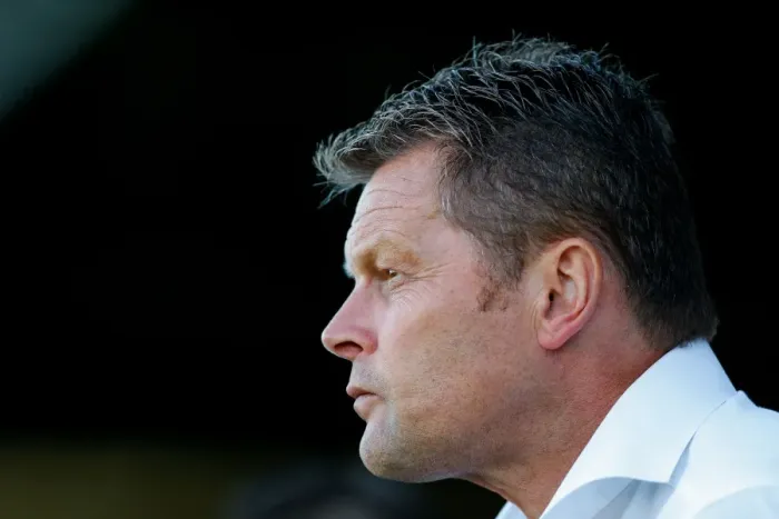 Framed Print : Steve Cotterill Watches as Bristol City Take on Yeovil Town, 2015