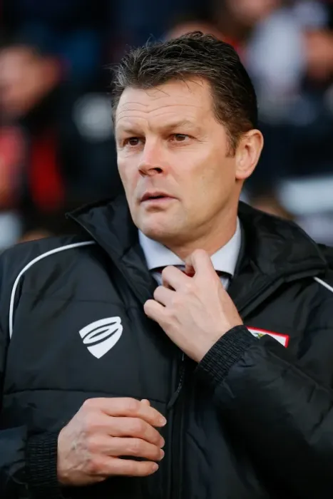 Framed Print : Steve Cotterill Watches as Crewe Alexandra Takes on Bristol City, 2014