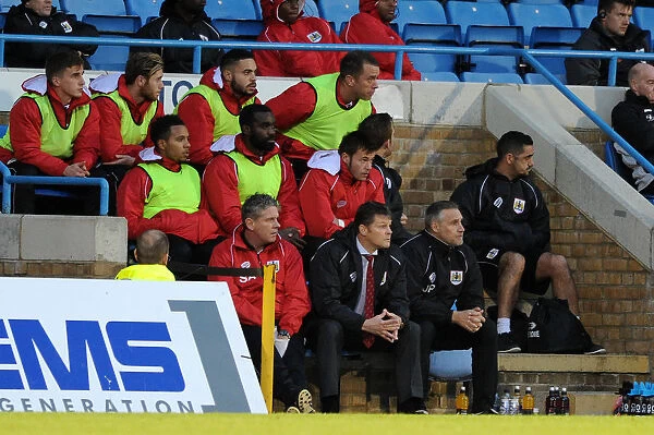 Steve Cotterill Watching Intently: Bristol City's Manager at Gillingham's Priestfield Stadium, FA Cup Match