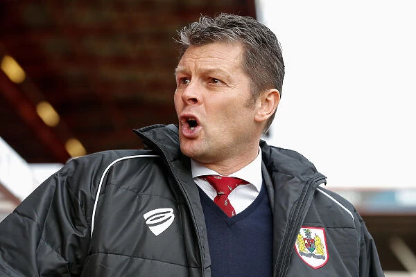 Steve Cotterill Watching Intently: Bristol City vs West Ham United, FA Cup Fourth Round, 2015