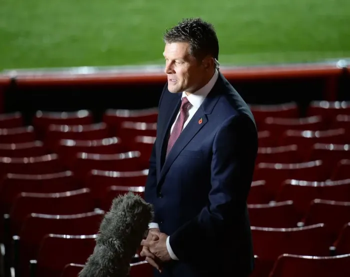 Framed Print : Steve Cotterill's Interview with Sky Sports at Ashton Gate: Bristol City vs AFC Wimbledon, Johnstone's Paint Trophy (November 11, 2014)