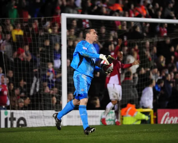 Framed Print : Steve Harper's Championship Heroics: A Showdown at Ashton Gate - Bristol City vs Newcastle United (2010) Framed Print : Steve Harper's Championship Heroics: A Showdown at Ashton Gate - Bristol City vs Newcastle United (2010)
