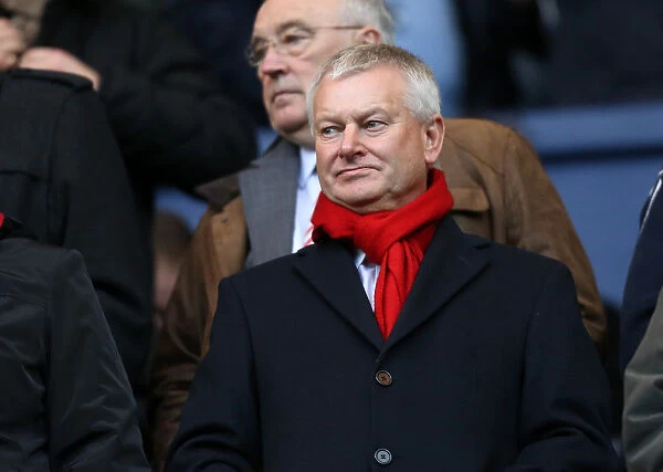 Steve Lansdown Amidst the Action: Chairman's Intense Focus at Preston North End's Deepdale (November 2013)