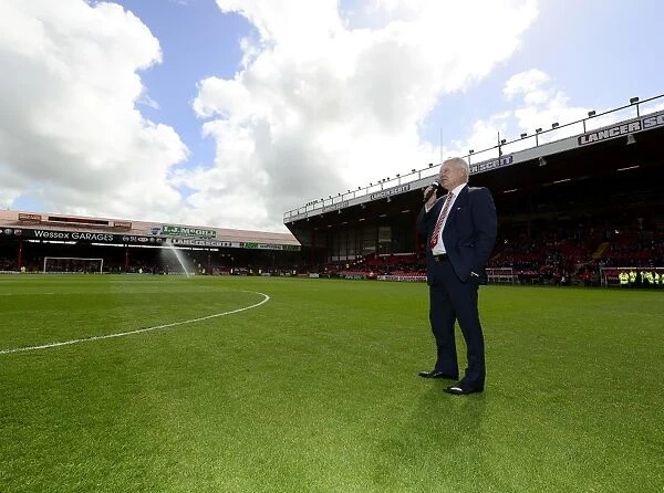 Steve Lansdown, Majority Shareholder of Bristol City, Watches April 2014 Match Against Crewe