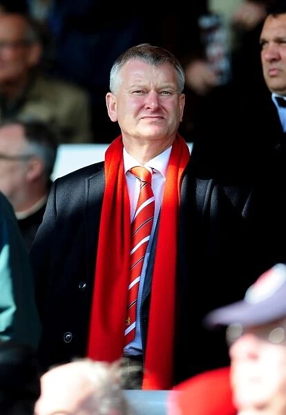 Steve Lansdown's Visit: Chairman of Bristol City Football Club at Peterborough's London Road during the 2010 Championship Match