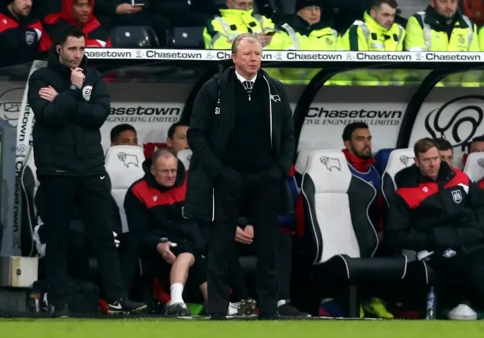 Framed Print : Steve McClaren Leads Derby County Against Bristol City, 11 / 02 / 2017