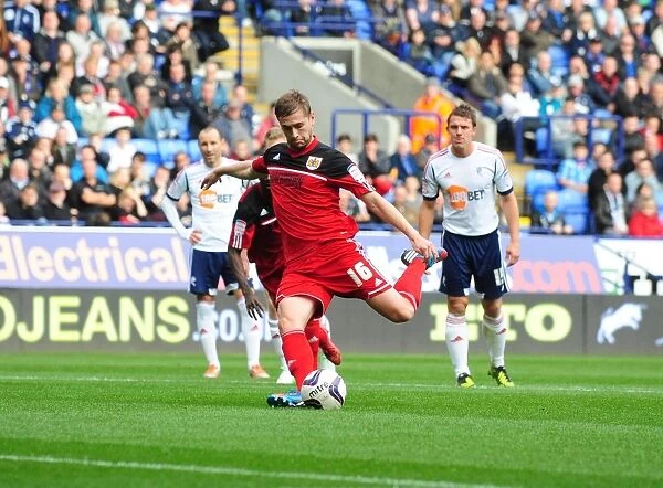 Steven Davies Scores Penalty for Bristol City Against Bolton Wanderers, Championship 2010-11