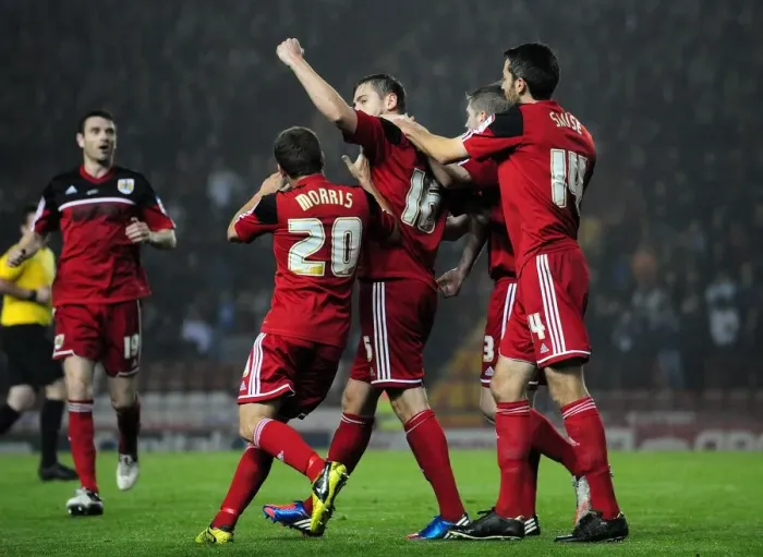 Framed Print : Steven Davies Stunning Goal: A Championship Moment at Ashton Gate Framed Print : Steven Davies Stunning Goal: A Championship Moment at Ashton Gate