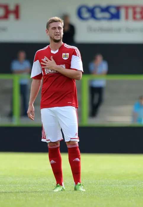 Framed Print : Steven Davis Leads Bristol City in Preseason Match Against Forest Green Rovers, 2013
