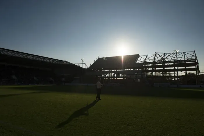 Framed Print : Sunset over Ashton Gate: Bristol City vs Fulham, 31st October 2015 Framed Print : Sunset over Ashton Gate: Bristol City vs Fulham, 31st October 2015