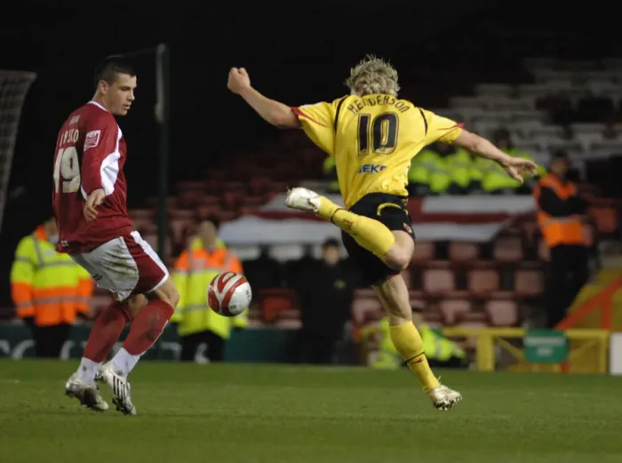 Framed Print : Tamas Vasko in Action: Bristol City vs. Watford Framed Print : Tamas Vasko in Action: Bristol City vs. Watford