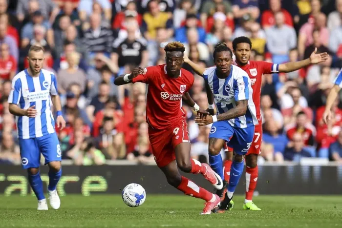 Framed Print : Tammy Abraham in Action: Brighton and Hove Albion vs. Bristol City, Sky Bet Championship (2017) Framed Print : Tammy Abraham in Action: Brighton and Hove Albion vs. Bristol City, Sky Bet Championship (2017)