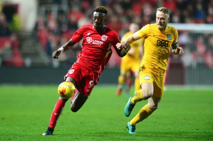 Framed Print : Tammy Abraham in Action: Bristol City vs. Preston North End, Sky Bet Championship (17 / 12 / 2016)