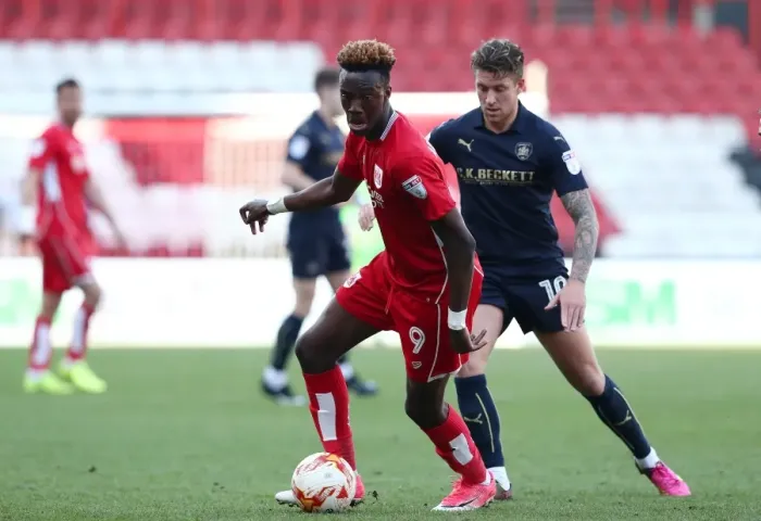 Framed Print : Tammy Abraham in Action: Bristol City vs Barnsley, Ashton Gate, 2017 Framed Print : Tammy Abraham in Action: Bristol City vs Barnsley, Ashton Gate, 2017