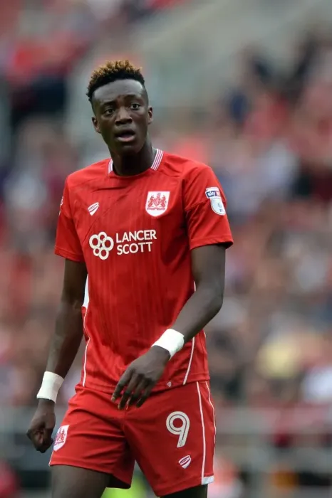 Framed Print : Tammy Abraham in Action: Bristol City vs Derby County, Sky Bet Championship, 2016 - Ashton Gate Stadium