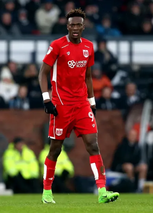 Framed Print : Tammy Abraham in Action: Championship Showdown at iPro Stadium - Derby County vs. Bristol City (February 11, 2017)