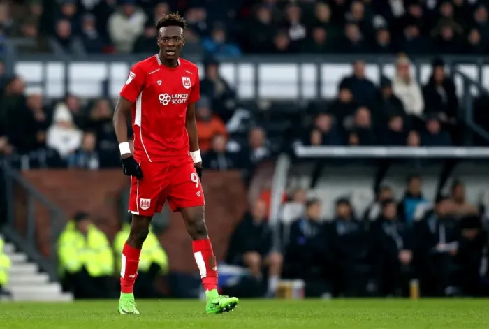 Framed Print : Tammy Abraham in Action: Derby County vs. Bristol City, 2017