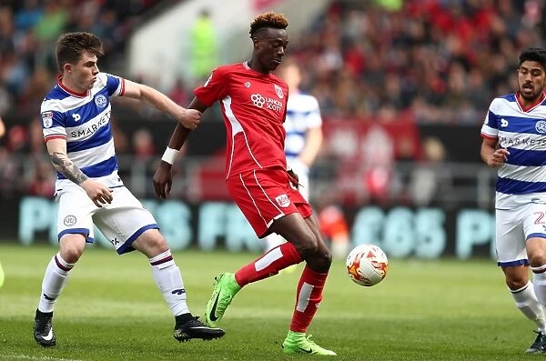 Tammy Abraham in Action: Sky Bet Championship Clash between Bristol City and Queens Park Rangers (April 14, 2017)