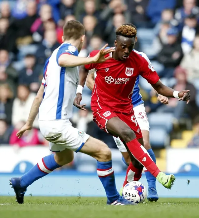 Framed Print : Tammy Abraham Charges Forward: Blackburn Rovers vs. Bristol City, Sky Bet Championship