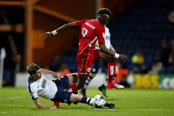 Framed Print : Tammy Abraham Evades Tackle in Preston North End vs. Bristol City Championship Clash Framed Print : Tammy Abraham Evades Tackle in Preston North End vs. Bristol City Championship Clash