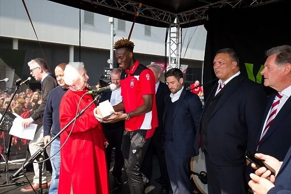 Tammy Abraham Receives Player of the Year Award at Bristol City's End of Season Fanzone