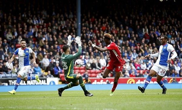 Tammy Abraham Scores First Goal for Bristol City: Thrilling Sky Bet Championship Match at Ewood Park (17.04.2017)